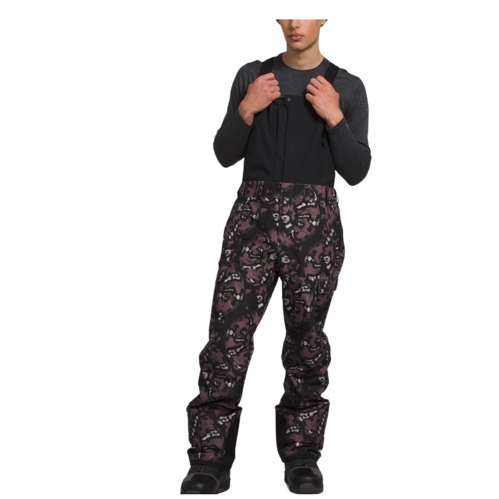 NWT- The North Face -Men’s ski/snowboard Freedom bib pant. Large fawn/grey snake